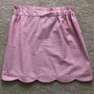 Lauren James scalloped Seersucker skirt